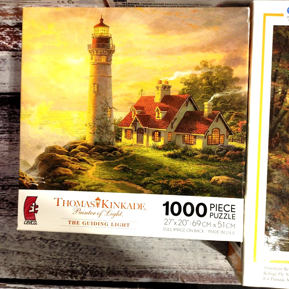 Thomas Kinkade Lot of 10 Puzzles. 1 X 1500, 5 X 1000, 2 X 750, 1 X 550 + 1 X 300 - Image 4 of 4