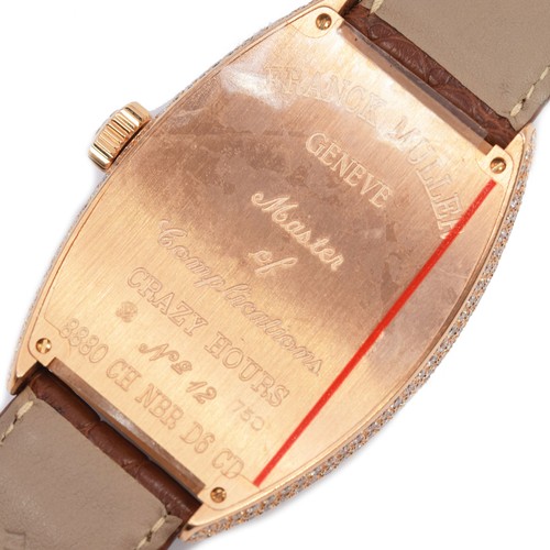 Franck Muller Crazy Hours 8880 CH NBR D6 CD 5N 18k Rose Gold Full Diamond Bezel - Picture 9 of 12