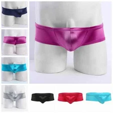 US Men Wet Look Bulge Pouch Low Rise Micro Bikini Briefs Underwear Boxer Shorts