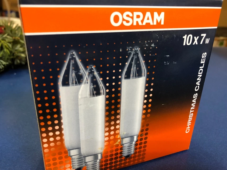 10x OSRAM CHRISTMAS CANDLES per catena luminosa natalizia da esterno 7W CAK15 6141