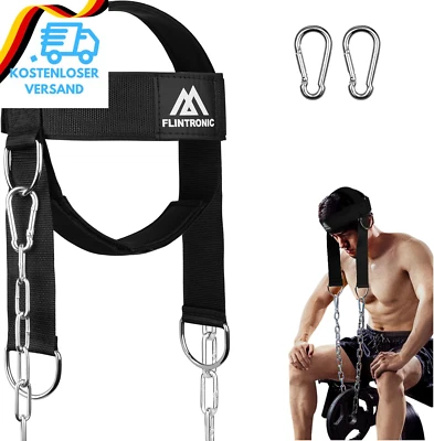 BESUCHE DEN FLINTRONIC-STORE Flintronic Nackentrainer, Kopftrainer Männer, Verstellbares Neck Harness Neck Ex
