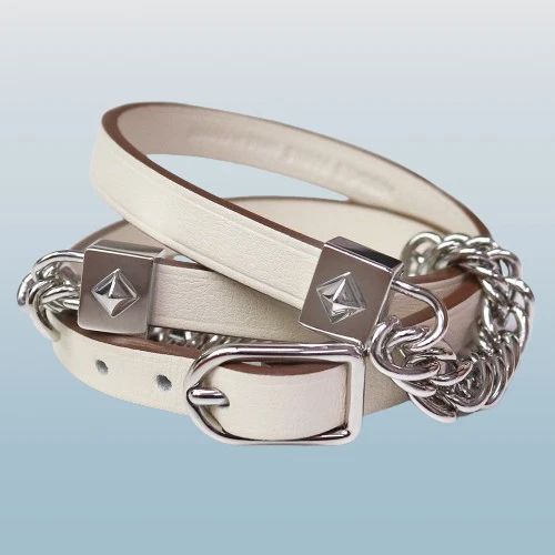 HERMÈS Bracciale Girocollo HERMES Gourmet Equestre Triple Tour Vaux Swift Giappone [U