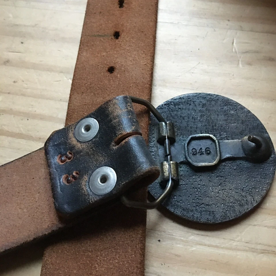 复古 20 世纪 70 年代 USN 潜艇服务 1900 - 1975 年钻石周年纪念腰带 33 码 — 第 2/4 张图片