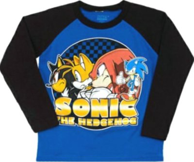 Sonic the Hedgehog t-shirt Size M L New Child 8 10 12 14 16 Blue