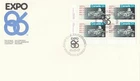 Canada Scott 1078 LL Pl Blk FDC  - EXPO 86