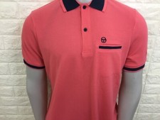 Sergio tacchini men ernshaw polo shirt S peach pinkish GENUINE REDUCED TO CLEAR