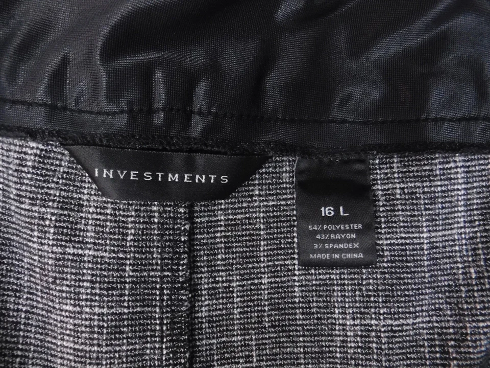 Investmensts Mujer Pantalones 16 Gris Recto Elástico Foto 3 de 4