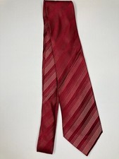 Kenneth Cole Reaction Mens Formal Necktie 57"Lx3.5"W Red / White Neck Tie