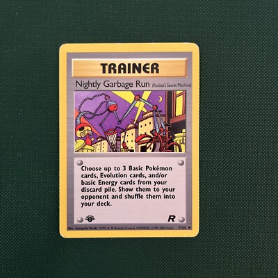 Pokémon TCG Nightly Garbage Run Team Rocket 77/82 LP 1. Edition