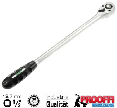HONITON Hebel Umschalt Knarre Ratschenschlüssel 1/2" Industrie Ratsche Extra Lang H8443