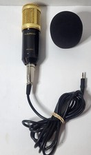 Floureon Condenser Microphone Bm-800 Kit Gold & Black W/ Cord!