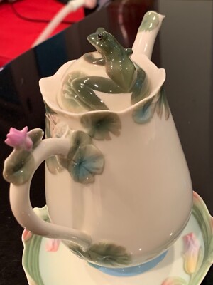 RARE Franz Retired AMPHIBIA Frog Design Tea Pot  