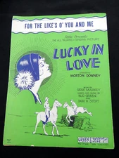 FOR THE LIKES O' YOU AND ME from LUCKY IN LOVE 1929 Bud Green Sheet Music FN-