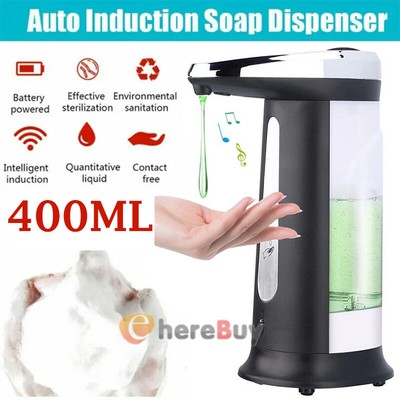 400ml Automatic Soap Dispenser Battery Powered Gel Soap Dispenser Touchless NEW