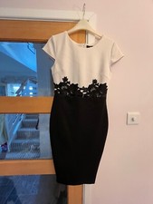 AX Paris Black and white floral formal midi dress