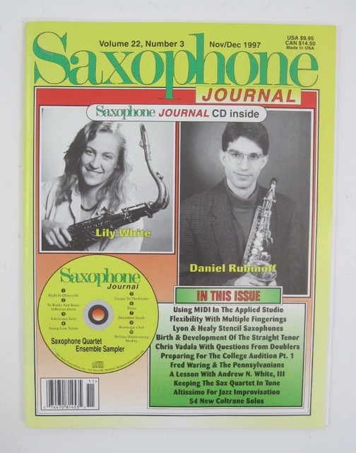 Saxophone Journal Magazine November / December 1997 (New Old Stock) w