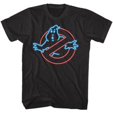 Ghostbusters Neon No Ghost Symbol Icon Mens T Shirt Retro 80's Cartoon Movie Top