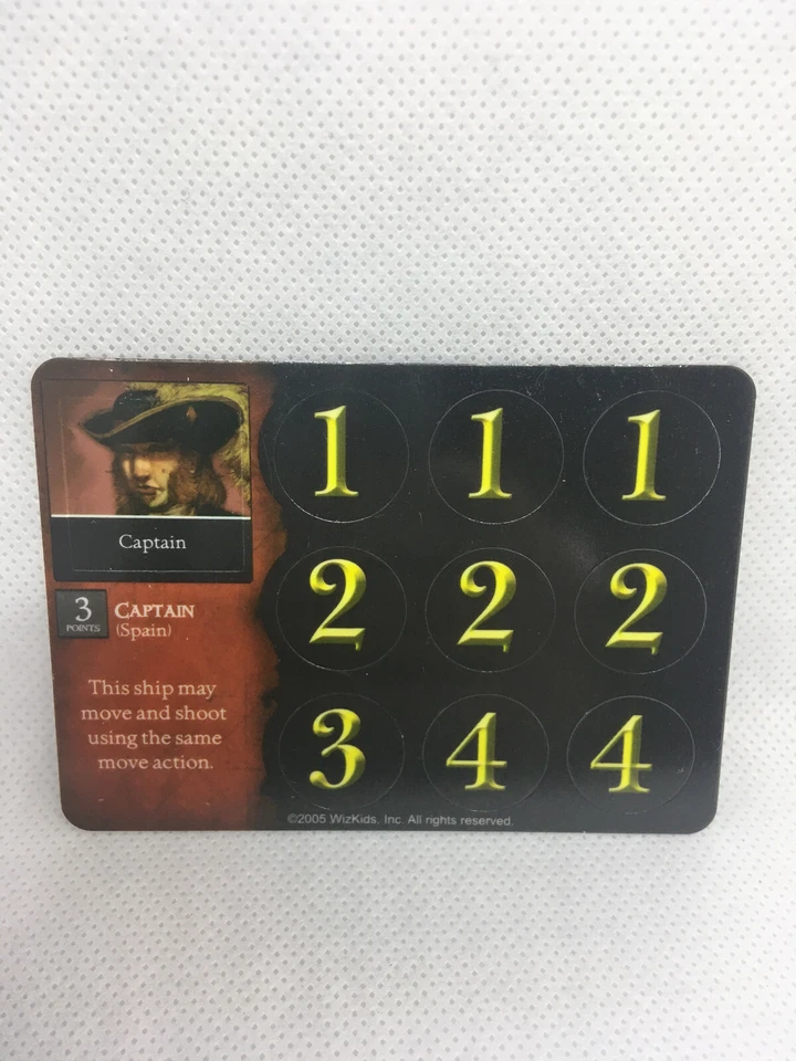 Wizkids Pirates of the Crimson Coast, Spanish Captain/Treasure, 127 - Image 2 of 2