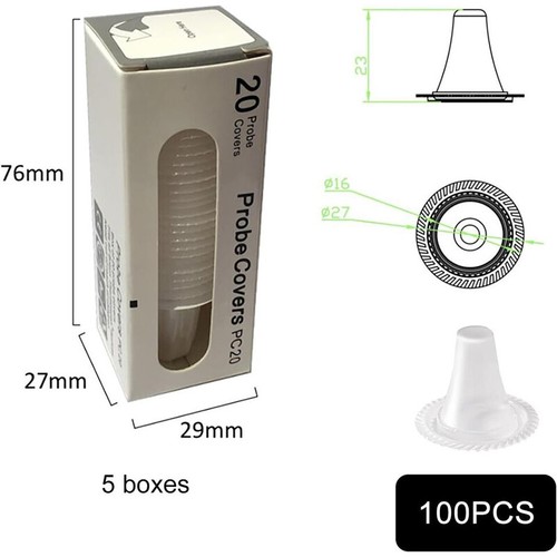 100 Stück für Braun Fieberthermometer Schutzkappen, Einwegabdeckungen, Ohrthe - Bild 4 von 5