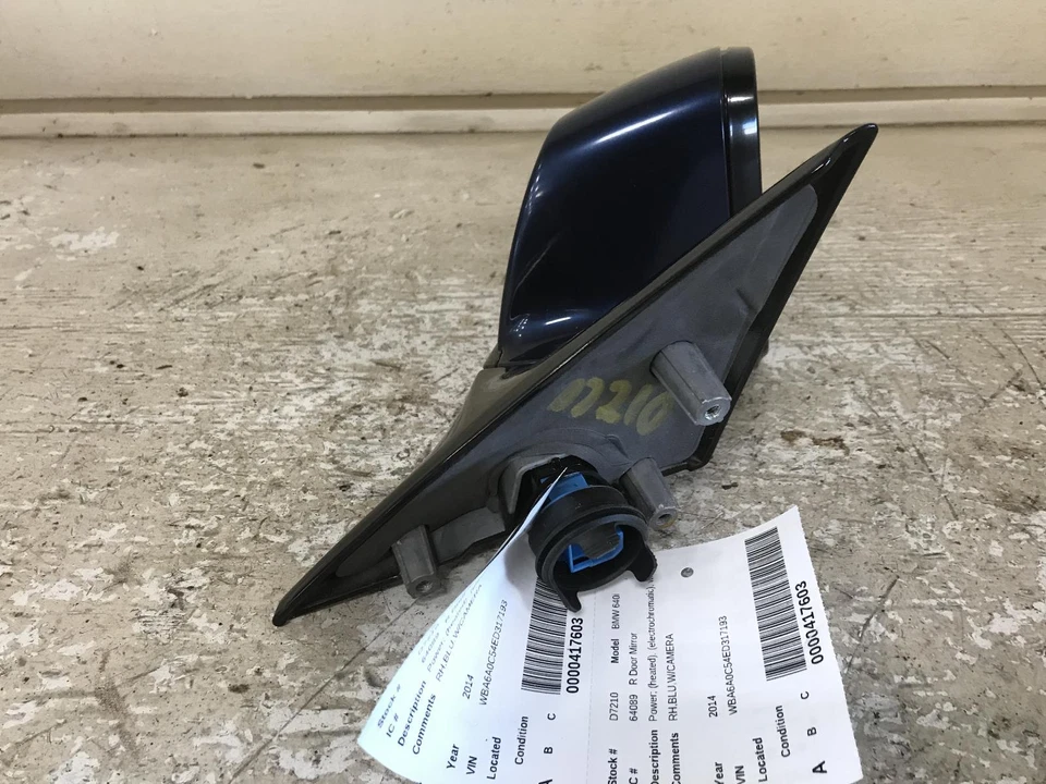 Espejo de puerta derecho usado se adapta a: BMW 640I 2014 eléctrico térmico electrocromático con carril Foto 4 de 4