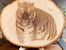 Custom Laser Engraved Photo on Wood Slice