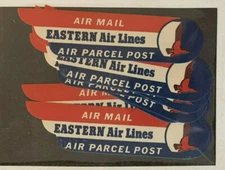 EASTERN AIR LINES PARCEL POST STICKER DECALS LOT