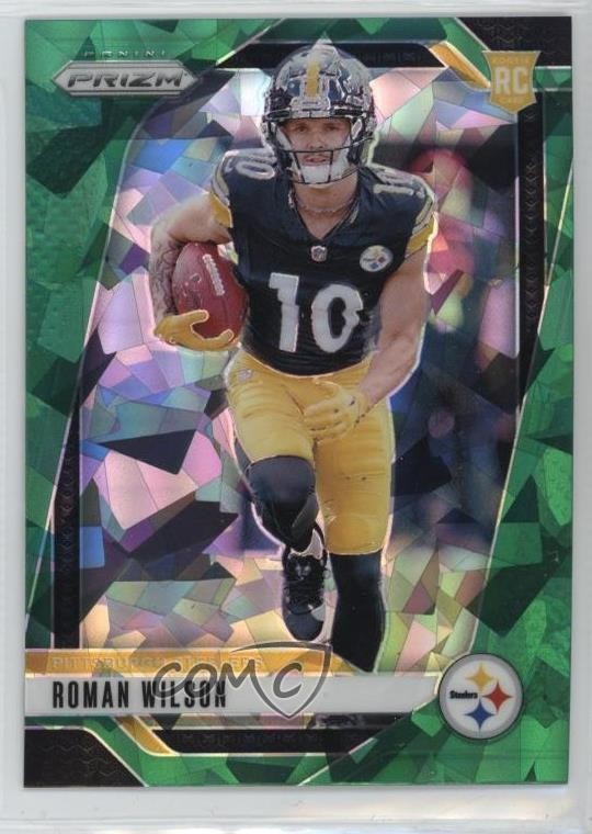 2024 Panini Prizm Rookies Green Ice Prizm Roman Wilson #384 Rookie RC 6m7