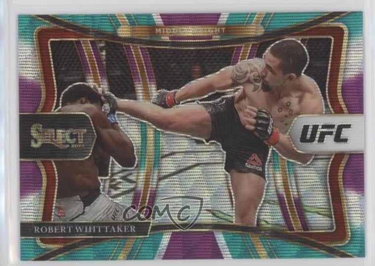 2021 Panini Select UFC Premier Level Tri-Color Prizm Robert Whittaker #107 1b8