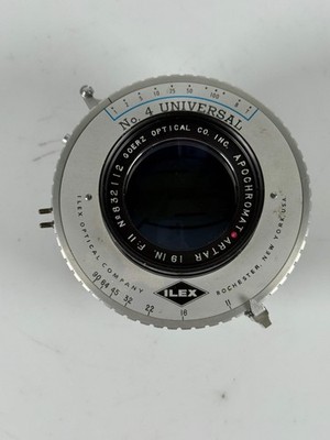 C.P. GOERZ 19 IN INCH F11 ARTAR APOCHROMAT RED DOT lens in Ilex no 4 shutter