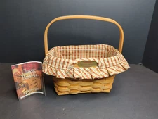 Longaberger Dresden Basket 2000 Edition With Liner And Protector