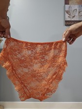 NWOT Orange lace brief panties