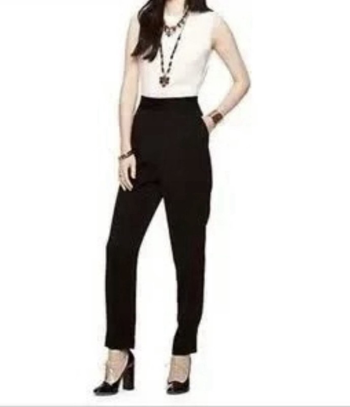 Kate Spade Black & White Colorblock  Sleeveless Jumpsuit Size 6 NWT