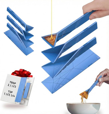 POLYGONS - Original Flat 3-In-1 Folding Measuring Spoons | 2 Spoons Fold into 6 