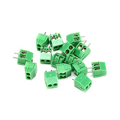 10Pcs KF350 2Pin 3.5mm Pitch PCB Screw Terminal Green Block Connectors 300V/10A