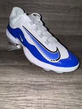 Scarpe da baseball Nike Alpha Huarache Elite 4 basse in metallo blu taglia 12,5 FN7222-102