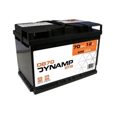 Dynamp DB70 Stop-Start 12V 70Ah 650CCA Car Battery 096EFB - S4E08 YBX7096