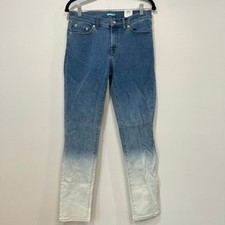 J Mclaughlin Jaycie Jean 6 NWT $178 Cotton Stretch Straight Leg Blue Denim Ombre
