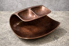 Nambe Double Dip Server Chip & Dip By Wei Young Bronze Finish MCM elegant classy