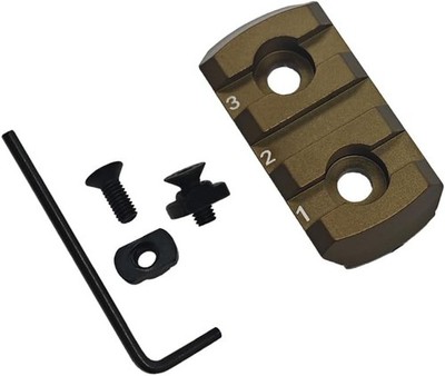 Thin Profile 3-Slot Picatinny Rail Adapter - 0.27in Height Aluminum Mount