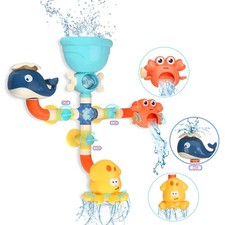 Baby Bath Toys Bathtub DIY Pipes Tubes Bath Time Water Game Spray Bathroom Toys