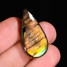 Awesome Natural Labradorite Pear Shape Cabochon, 34.75 CRT 33X17X7 MM U-29