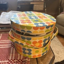 Vintage Blue Green Mod Flower Power Lady Schick Tote 'n Dry Portable Hair Dryer