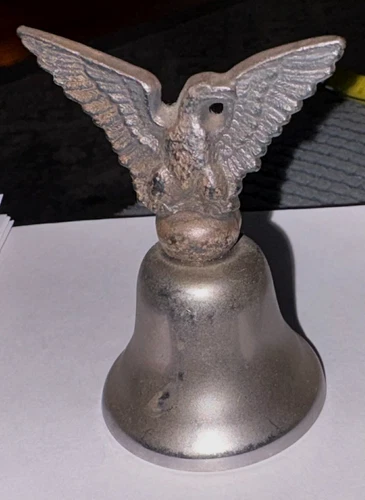 Vintage GETTYSBURG PA Souvenir Metal BELL -General Lee's Headquarters -Eagle Top