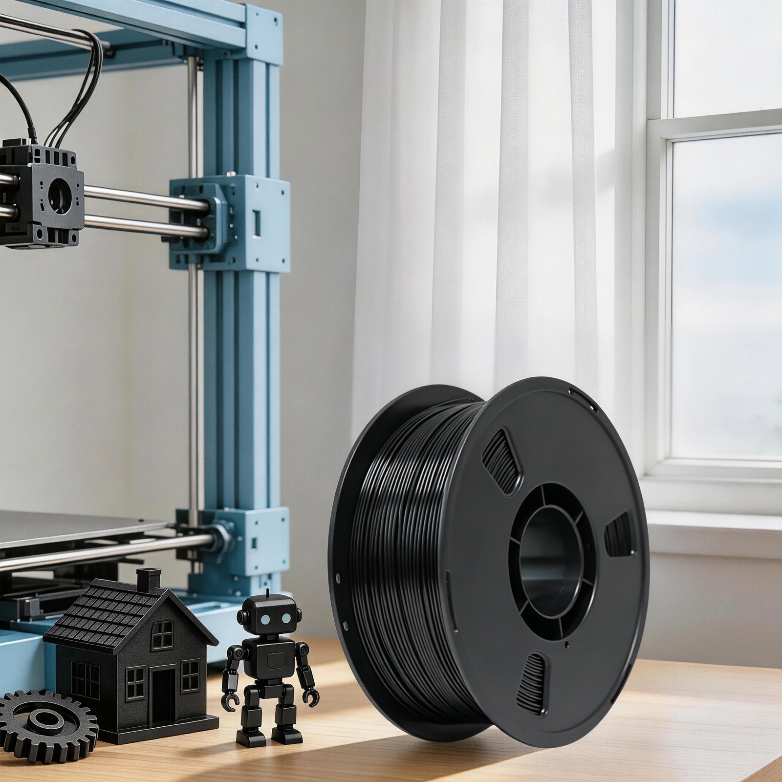 3D-Drucker-Filament ABS-Filament Hochfestes Druckerfilament Schwarz 1,75mm