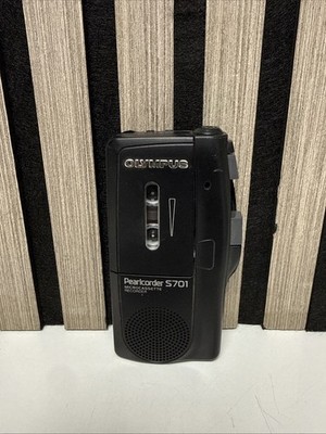 Olympus Pearlcorder S701 Microcassette Diktiergerät Kassette Handgerät Schwarz