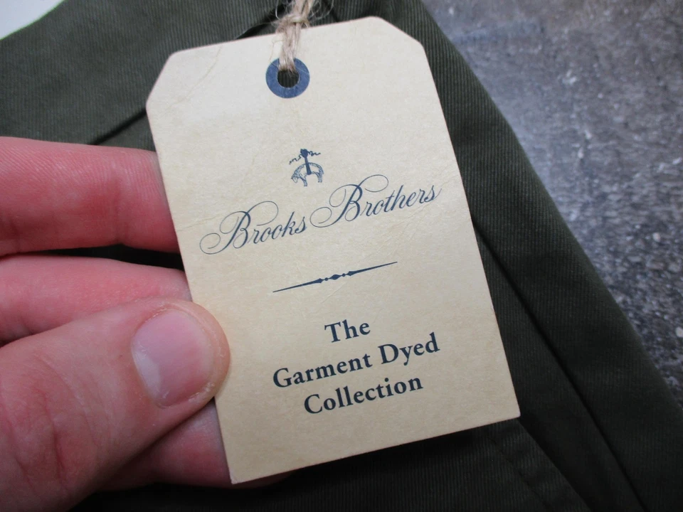 Pantalones Brooks Brothers Rojo Polar Para Hombre 33x30 Verde Calce Ajustado Estilo Chino 100145373 Foto 4 de 4