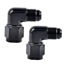 Female to AN8 Male Flare 90 Degree Swivel Fitting Adapter Aluminium Black 8AN