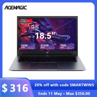 ACEMAGIC 18.5'' Laptop AMD R3 4300U 16GB DDR4 512GB SSD WIFI windows 11 Pro 1080P