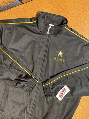 Soffe US Army PT Jacket XL Black Gold Full Zip Military NWT Track USA - product listing photo