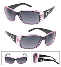 Women CG Eyewear Sunglasses Designer Fashion With Rhinestones Plastic Frames